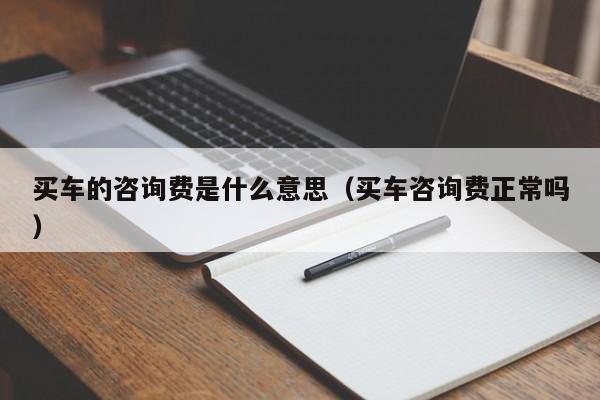 买车的咨询费是什么意思（买车咨询费正常吗）