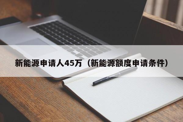 新能源申请人45万（新能源额度申请条件）