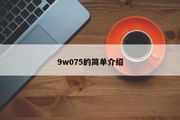 9w075的简单介绍